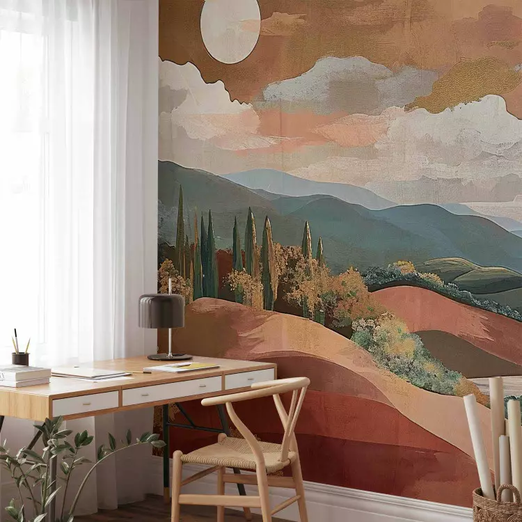 Mediterranean Landscape - A Composition Inspired by Terracotta Colors