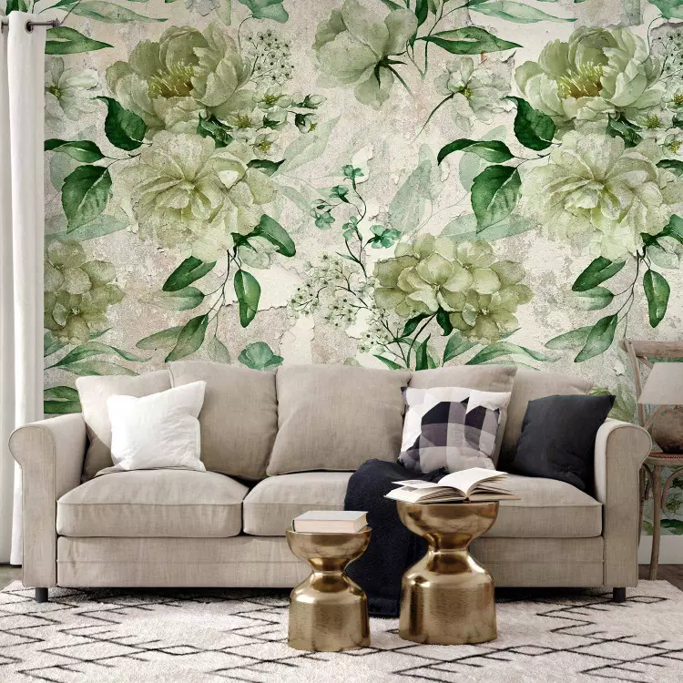 Wall Mural Floral Retro - Second Variant