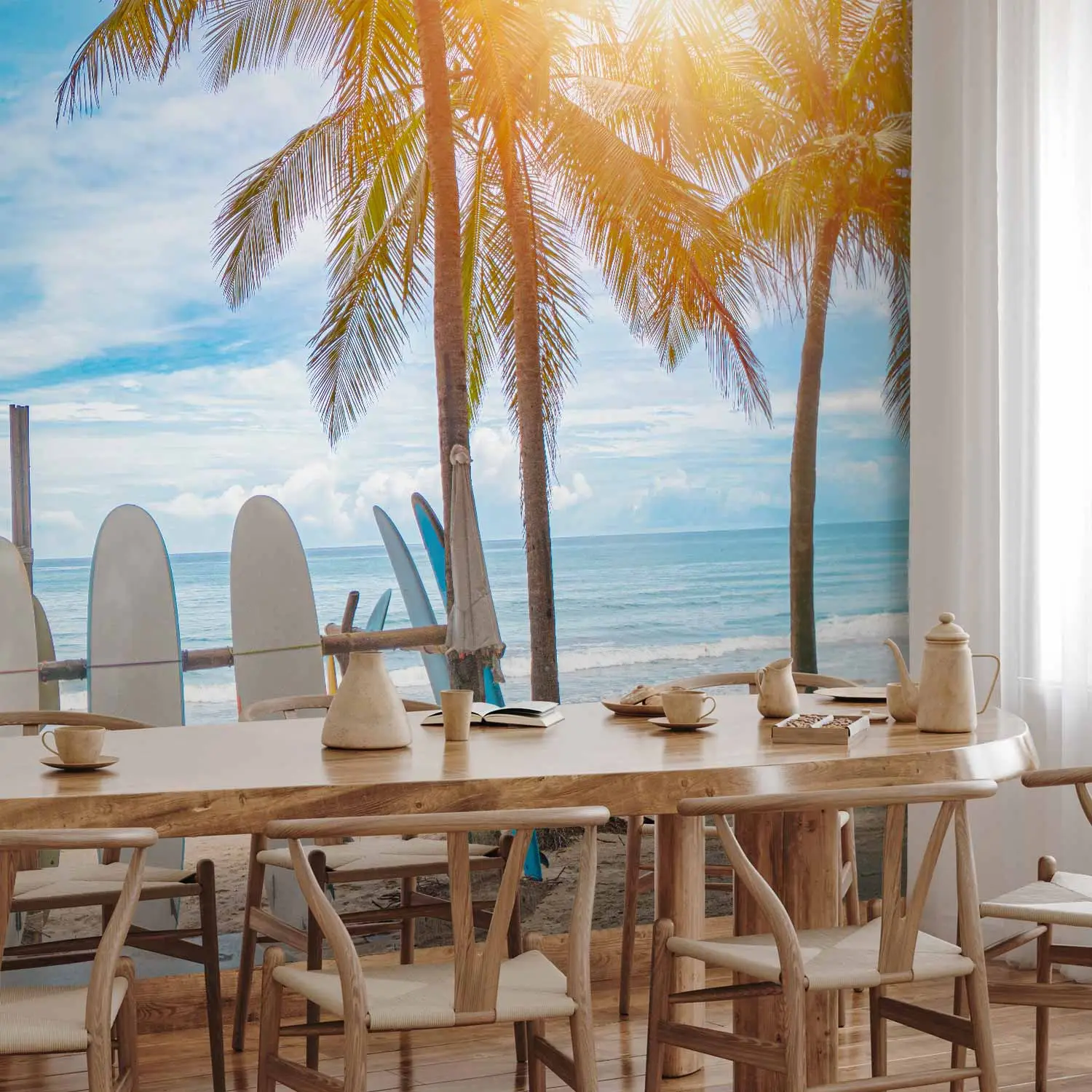 beach scene mural wallpaper
