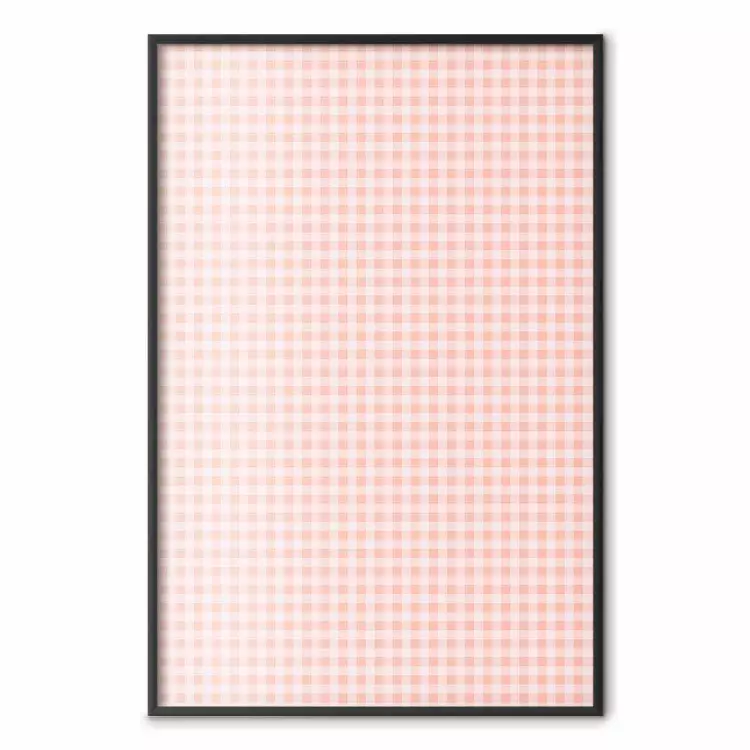 Pastel Grid - Pink Plaid with Soft, Pastel Accents on Light Background