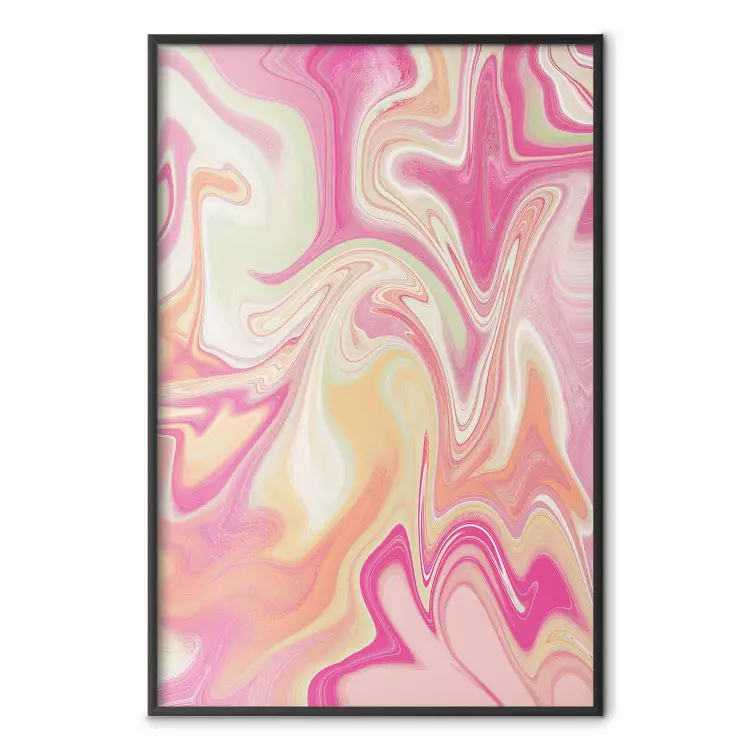 Colorful Swirl - Pastel Shapes in Shades of Pink, Orange, and White