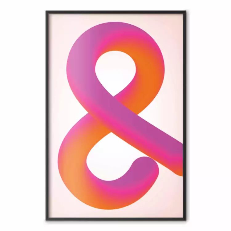 Colorful Sign - Neon Symbol Forming a Loop on Soft Background