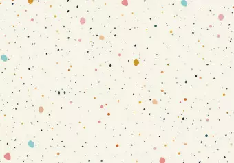 Photo Wallpaper Colorful Dots - Delicate, Colorful Spots on a Light Background Wallpaper Cropper