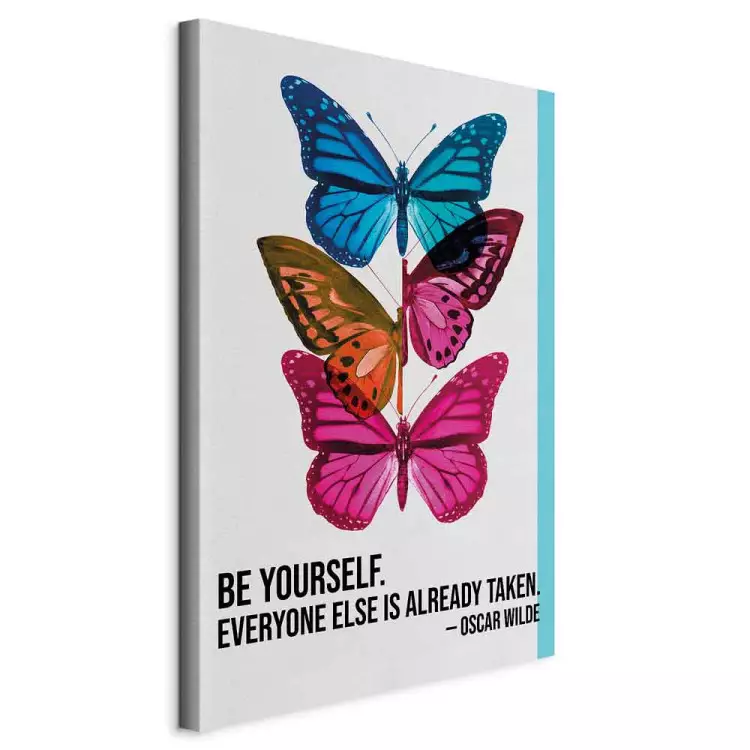 Colorful Butterflies - Multicolored Wings and Wilde's Quote About Authenticity