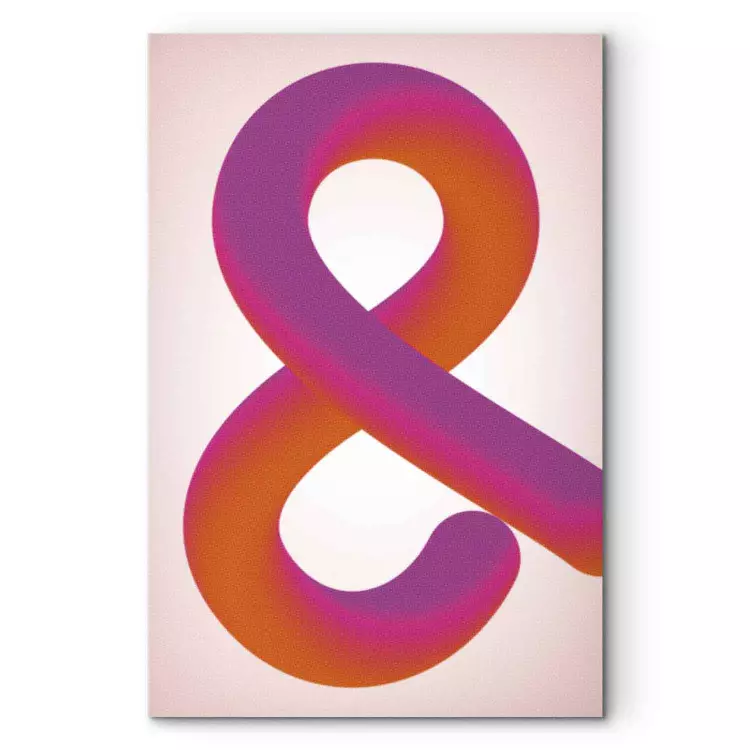 Ampersand Illusion - Gradient Figure in Vivid Pink and Orange Colors