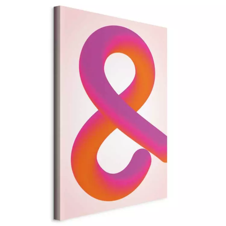 Ampersand Illusion - Gradient Figure in Vivid Pink and Orange Colors