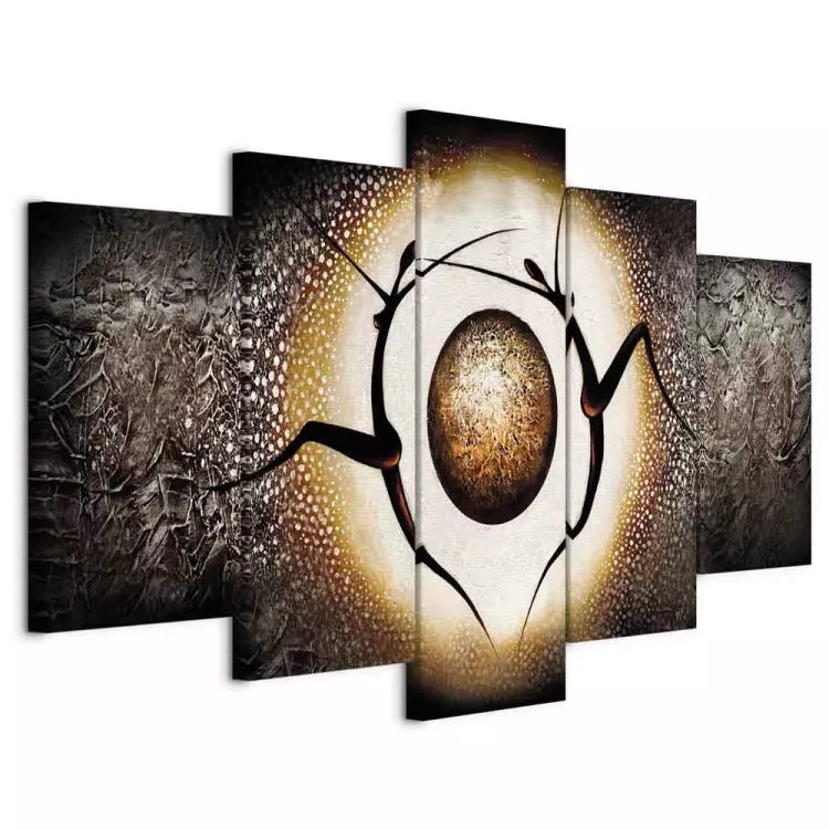 Abstract Harmony - Central Circle Surrounded by Textures and Figures