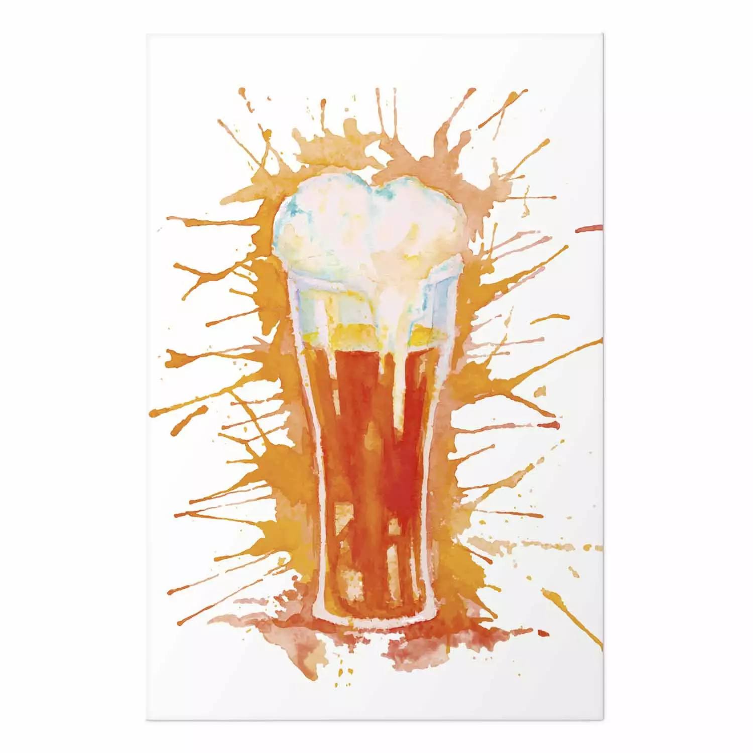 Poster Beer Foam - colorful image with a mug and energetic background