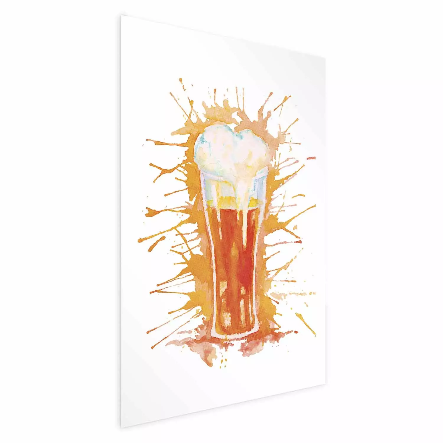 Poster Beer Foam - colorful image with a mug and energetic background