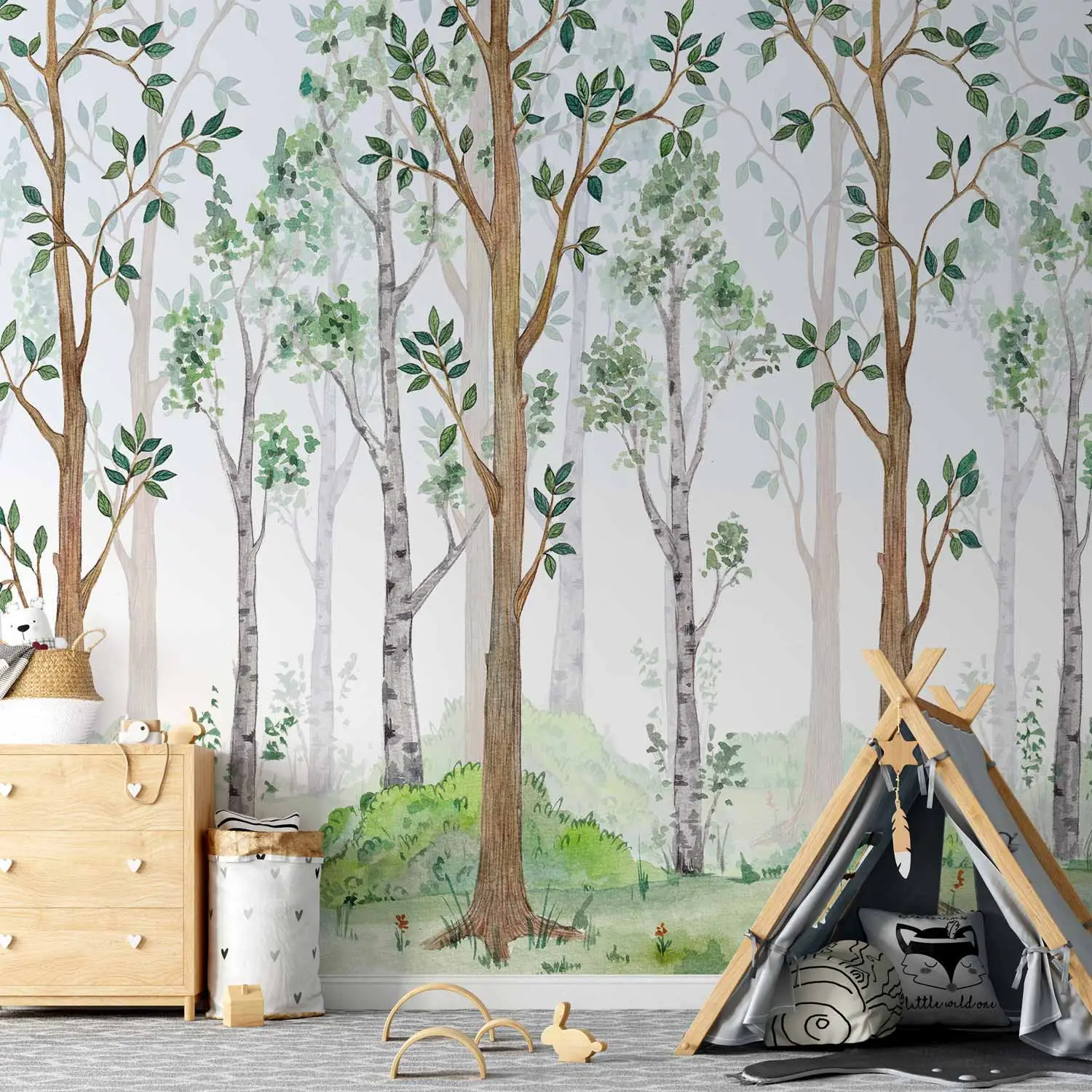 tree wallpaper nursery
