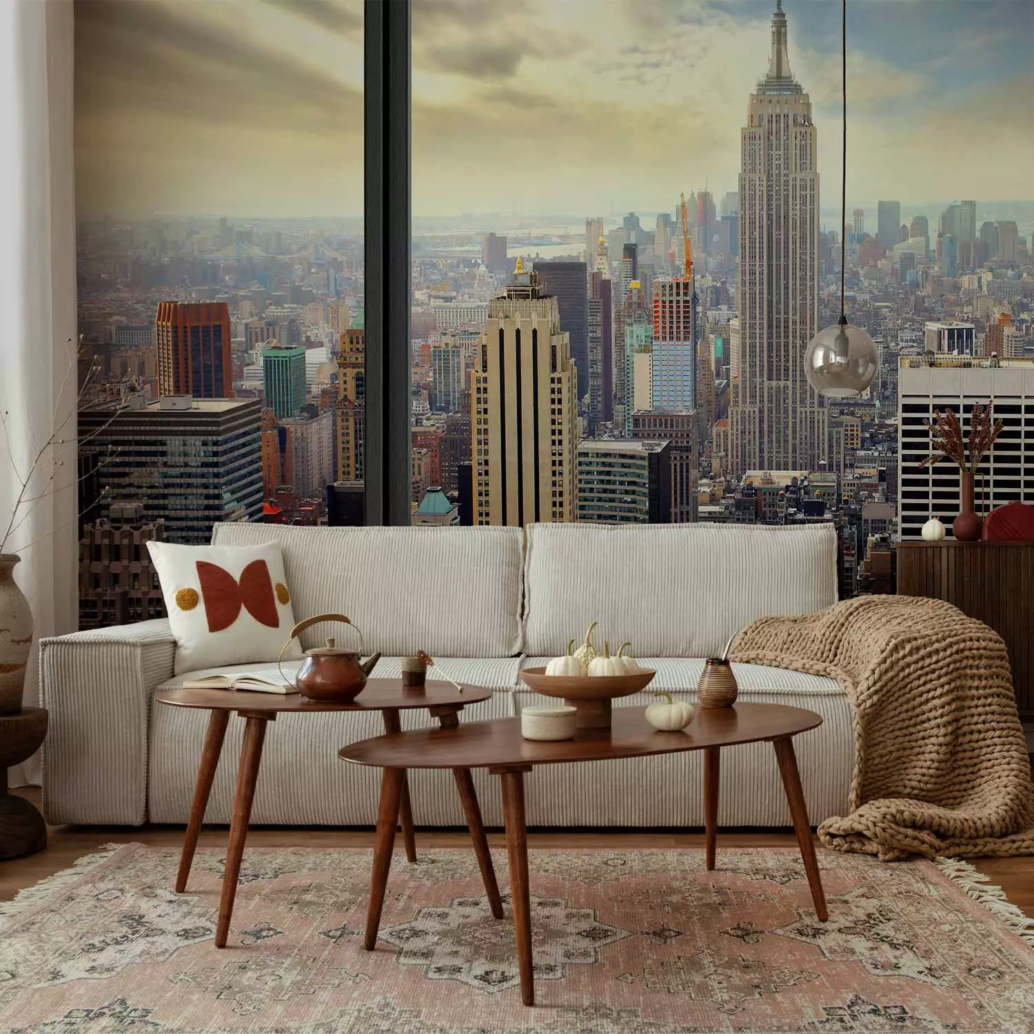 Wall Mural Window View - New York Cityscape with Empire State Building