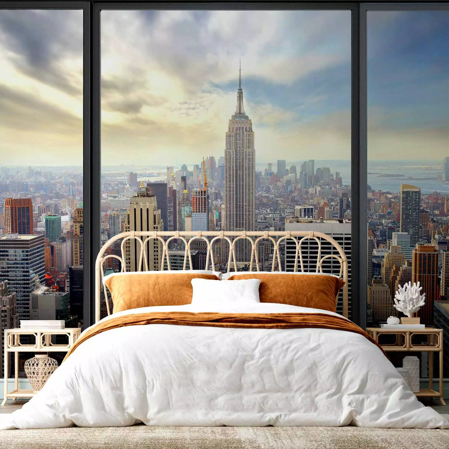 Wall Mural Window View - New York Cityscape with Empire State Building
