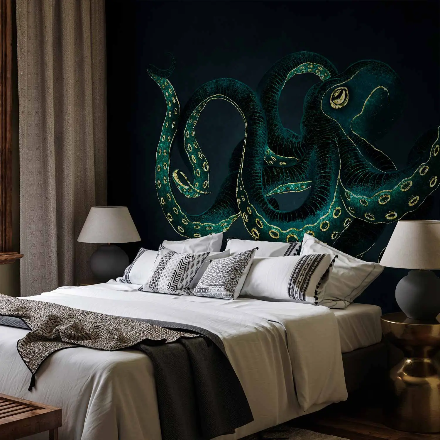octopus mural wallpaper
