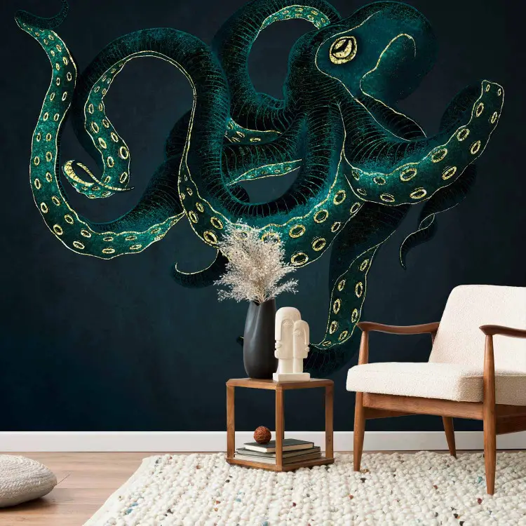 octopus mural wallpaper