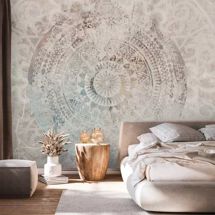 Peaceful Mandala - Detail on Light Marble