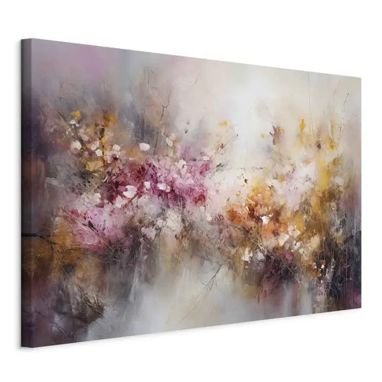 Autumn Flowers - Abstract Painting with Warm Leaf Colors