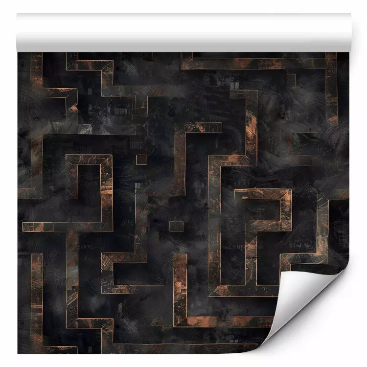 Industrial Labyrinth - Geometric Pattern in Dark Shades