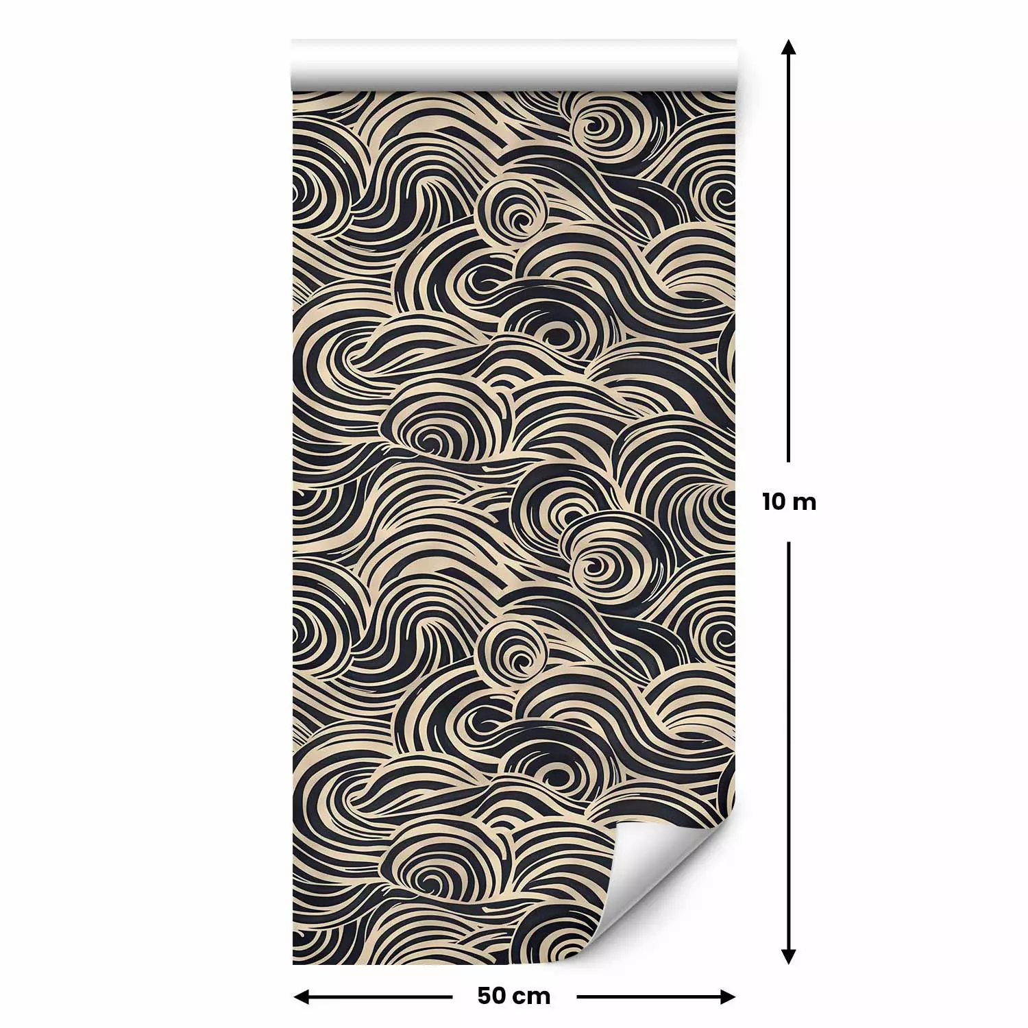 Wallpaper Swirling Lines - Dynamic Design Inspired by Motion and Currents