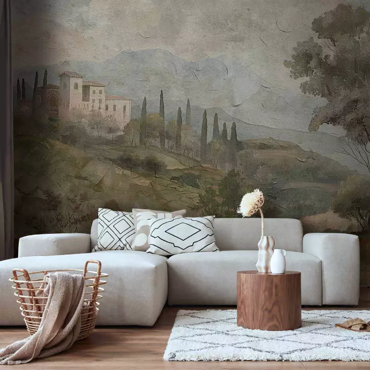 Tuscan Villa - Picturesque Landscape with Cypresses and Old Building