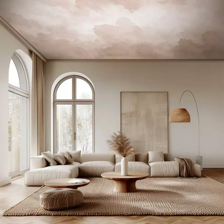 Pastel Haze - Delicate Palette of Warm-Toned Clouds Enveloping the Sky
