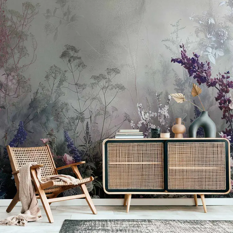 A botanical dream - delicate flowers and herbs in a pastel setting