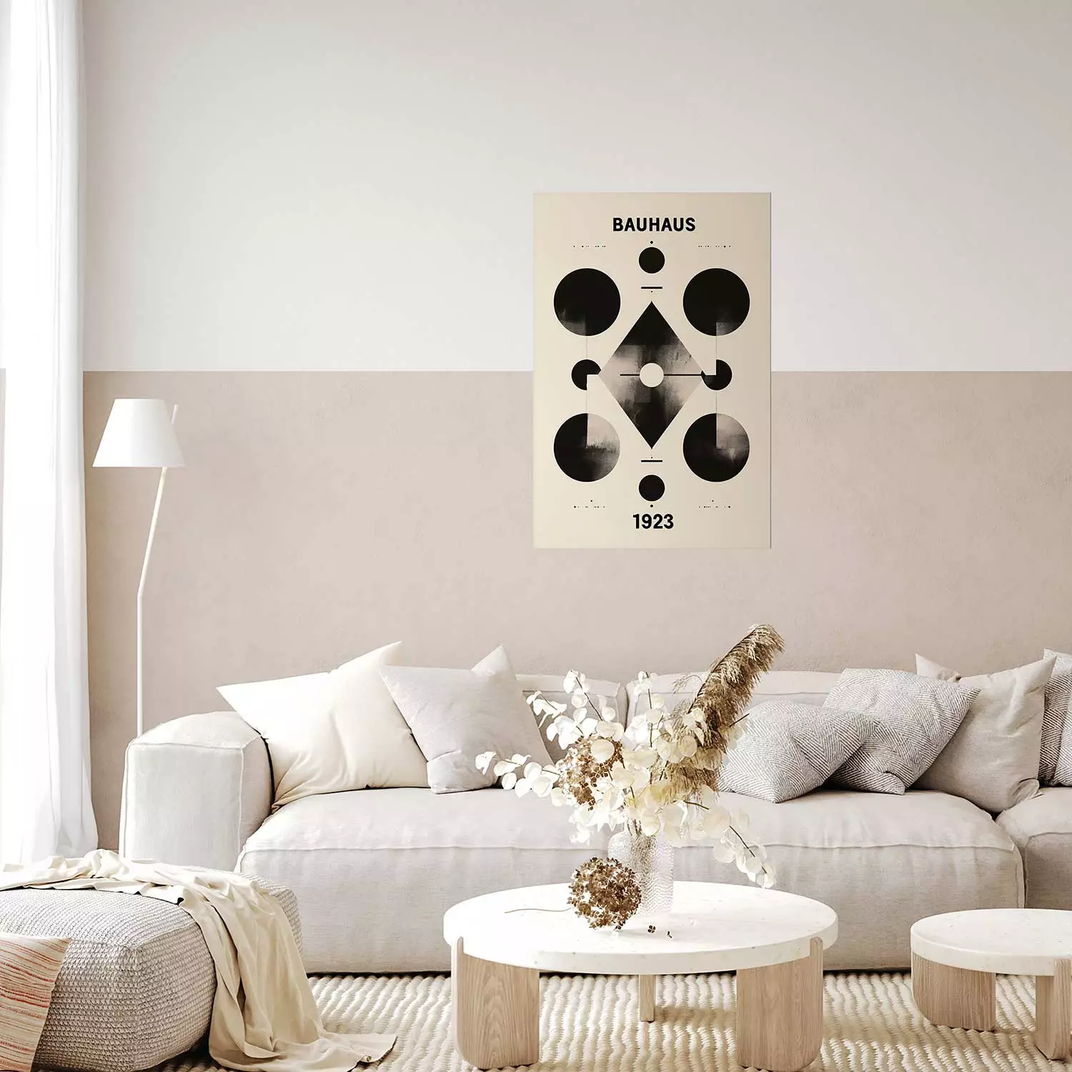 Wall Poster Inspired by Bauhaus - geometric patterns in modernist style from 1923
