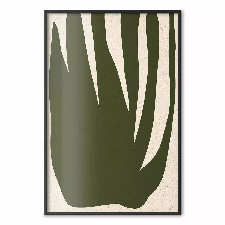 Grassy shapes - dark green abstract forms on a light background