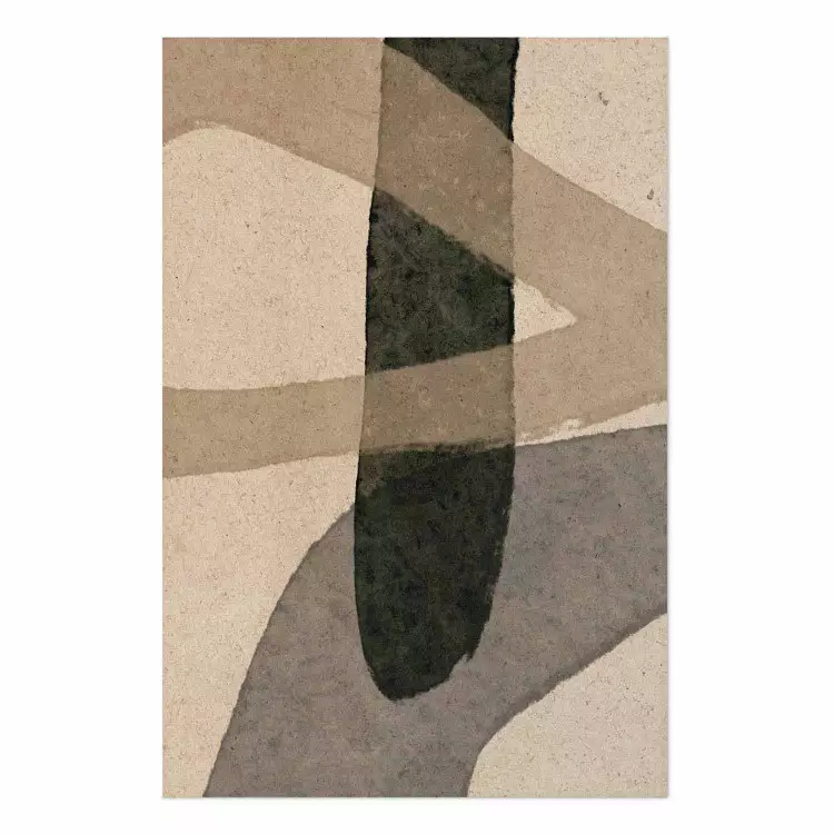 Permeating shapes - a subtle composition of forms in natural tones