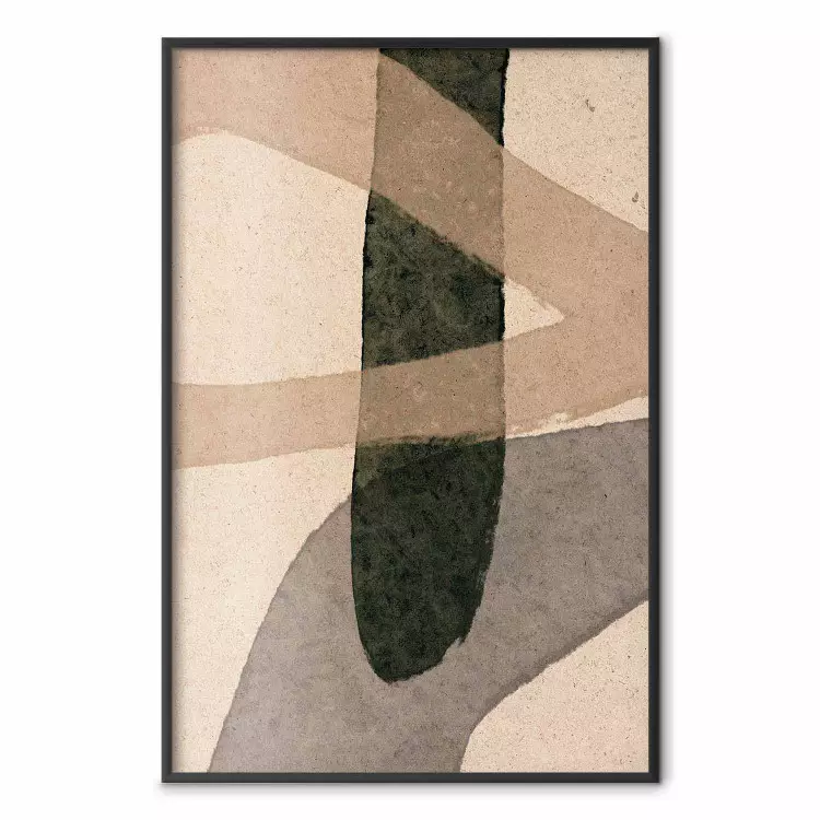 Permeating shapes - a subtle composition of forms in natural tones