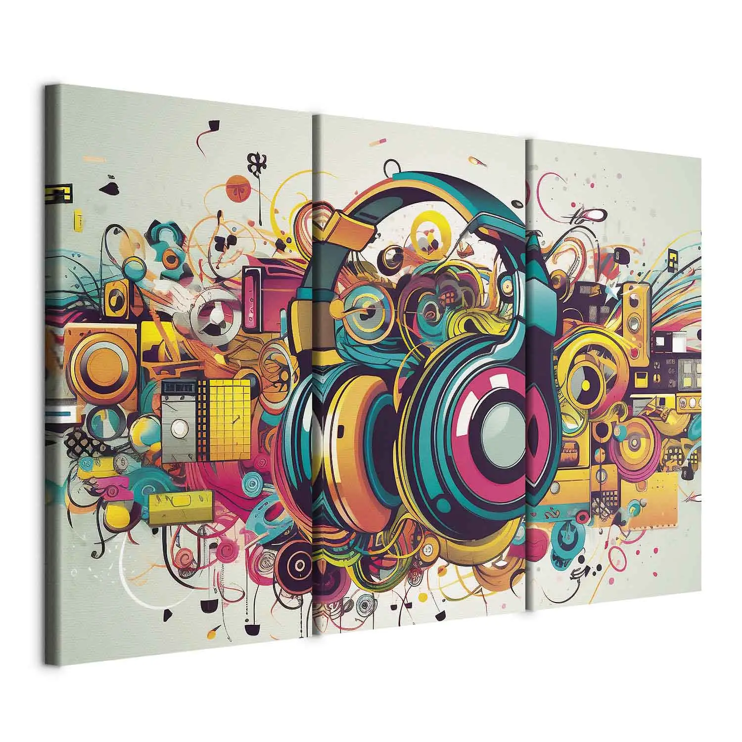 Canvas Painting Graffiti sounds - an abstract composition