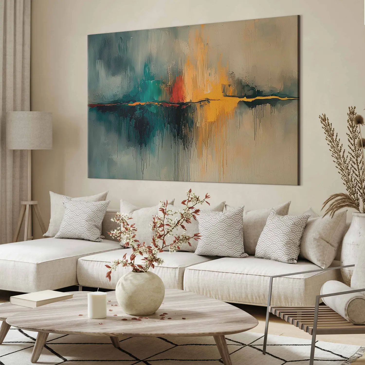 Large XXL print Twilight Colors - Abstract Landscape with