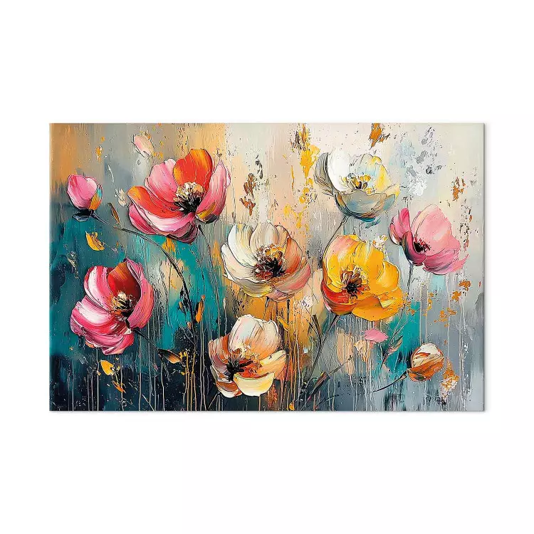 Colorful meadow - an expressive flower arrangement with golden accents