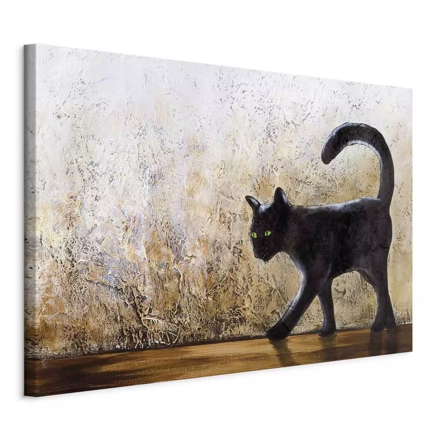 Canvas Print Green-eyed cat