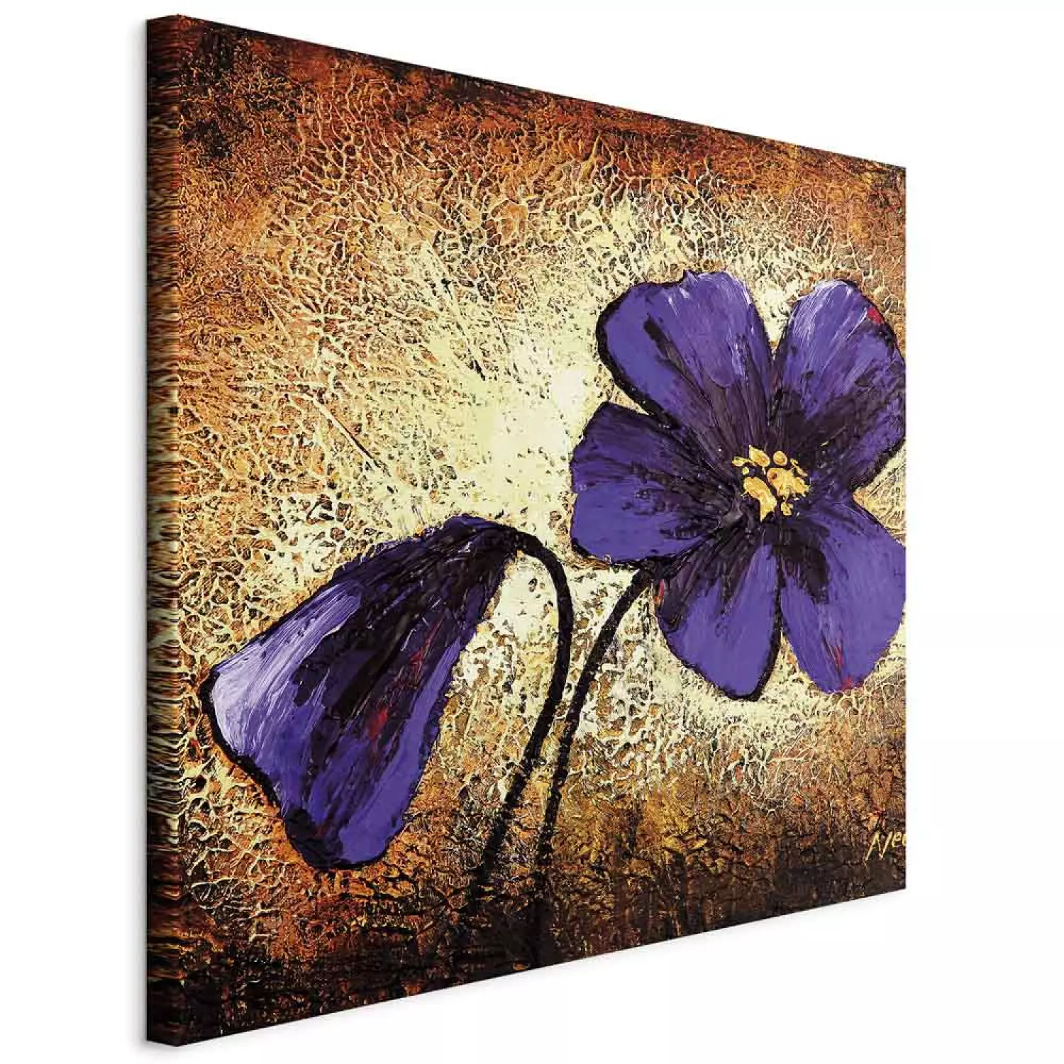 Canvas Purple flower