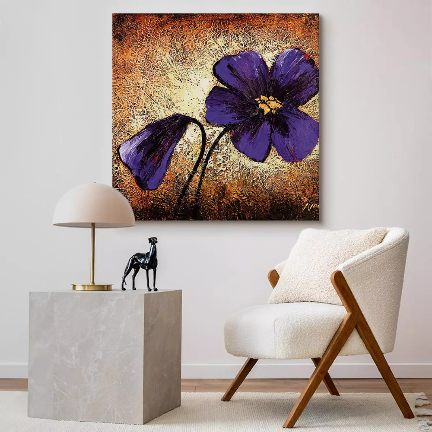 Canvas Purple flower