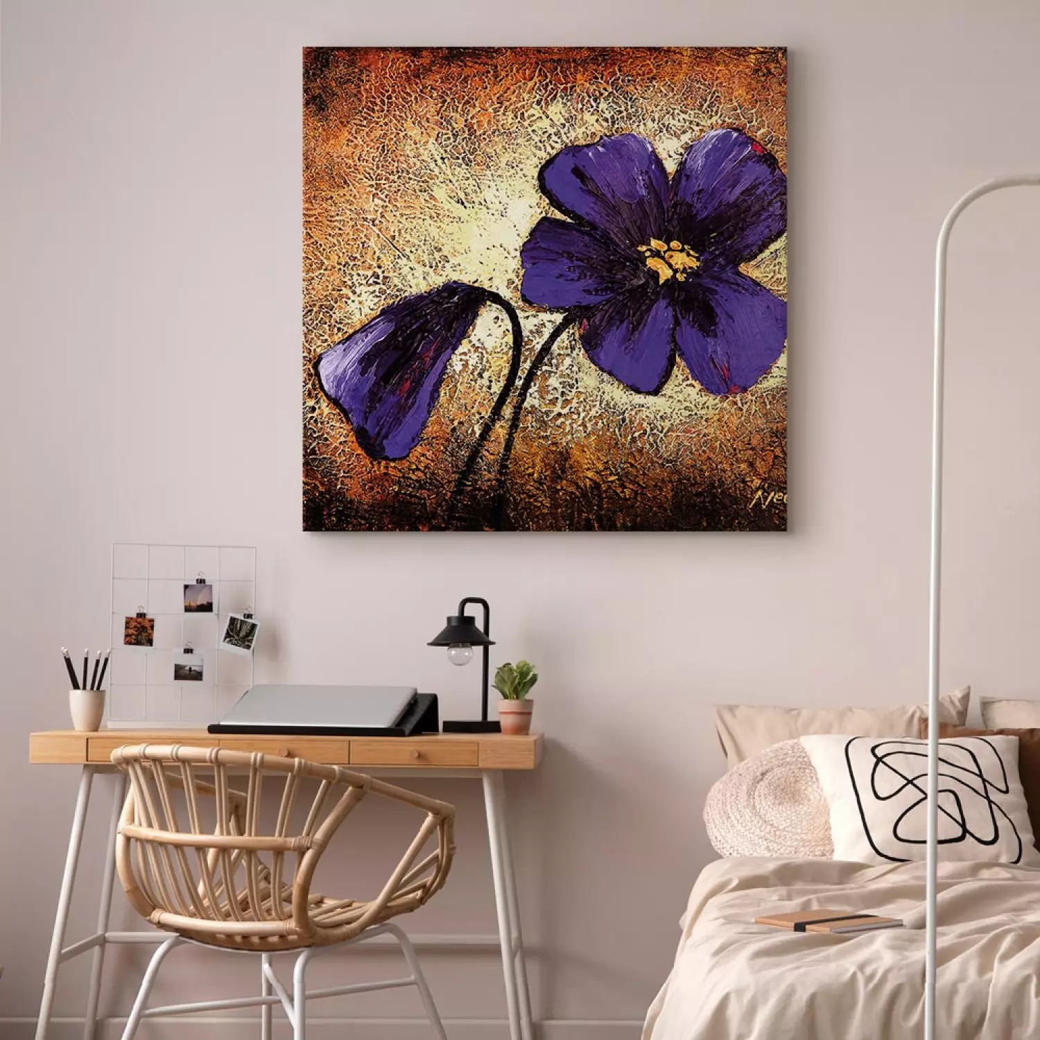 Canvas Purple flower