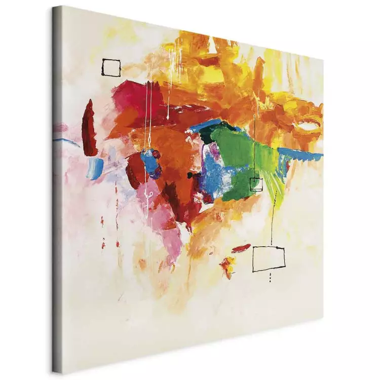 Passion (1-piece) - Abstraction with a colourful motif on a white background