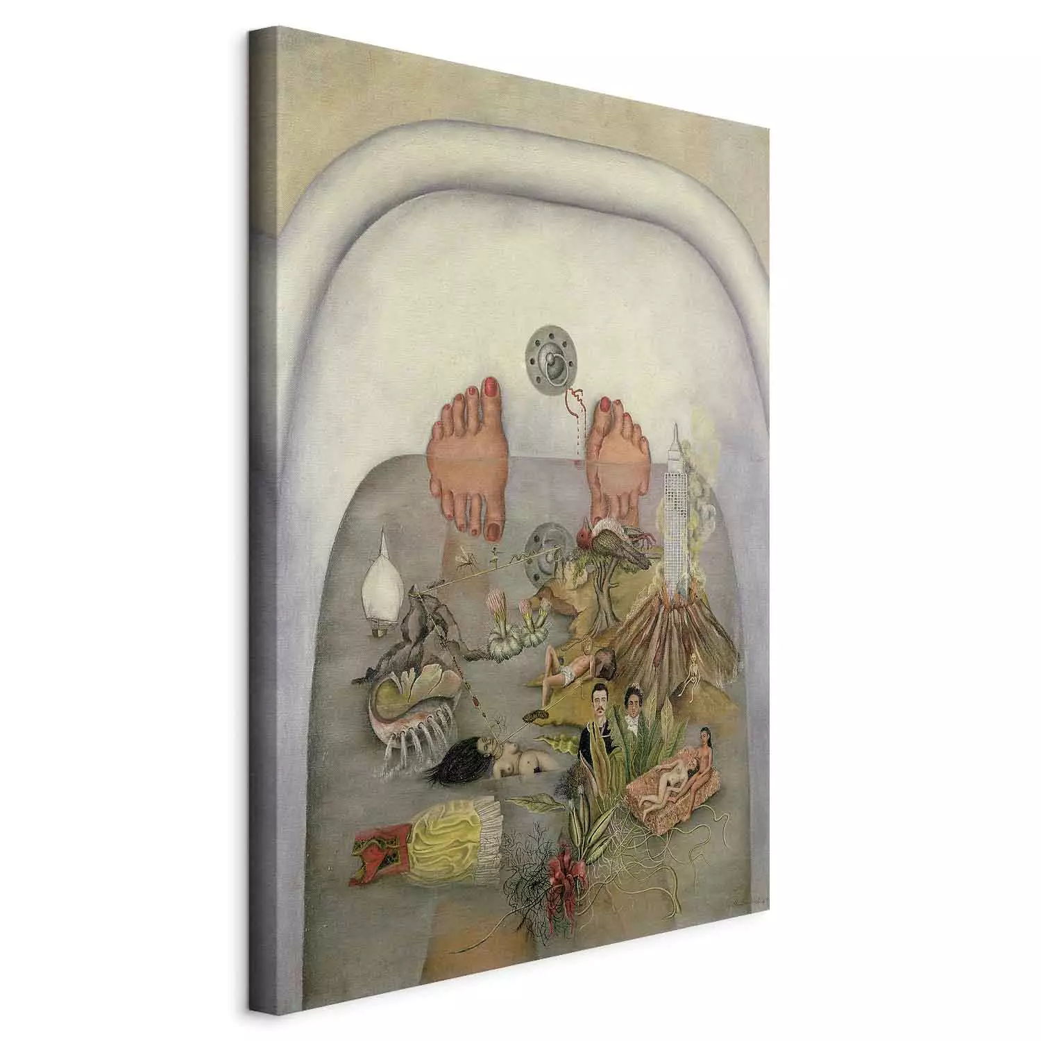 Reproduction Painting Frida Kahlo - What the water gave me