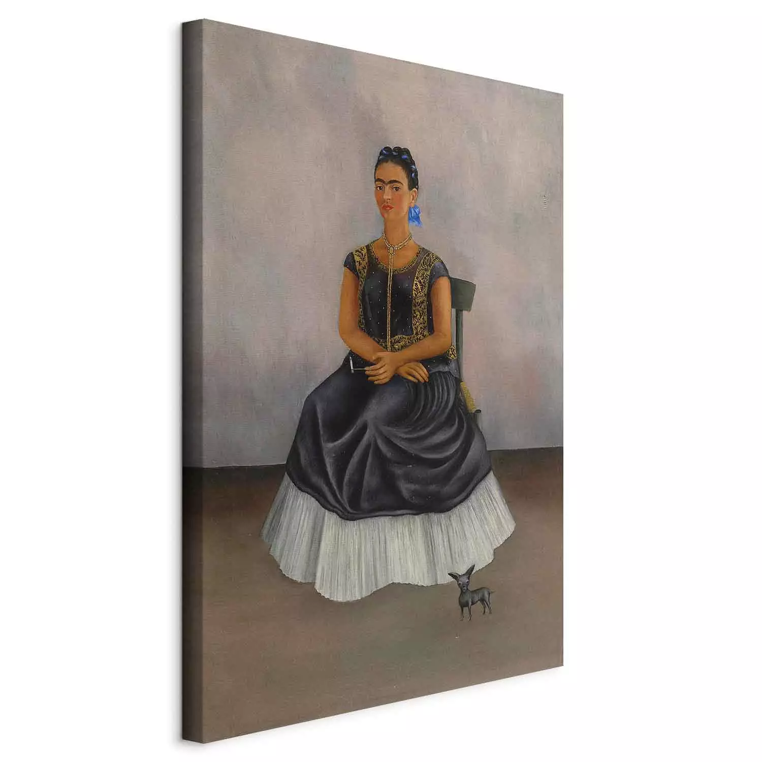 Art Reproduction Frida Kahlo - Itzcuintli Dog with Me (Self-Portrait)