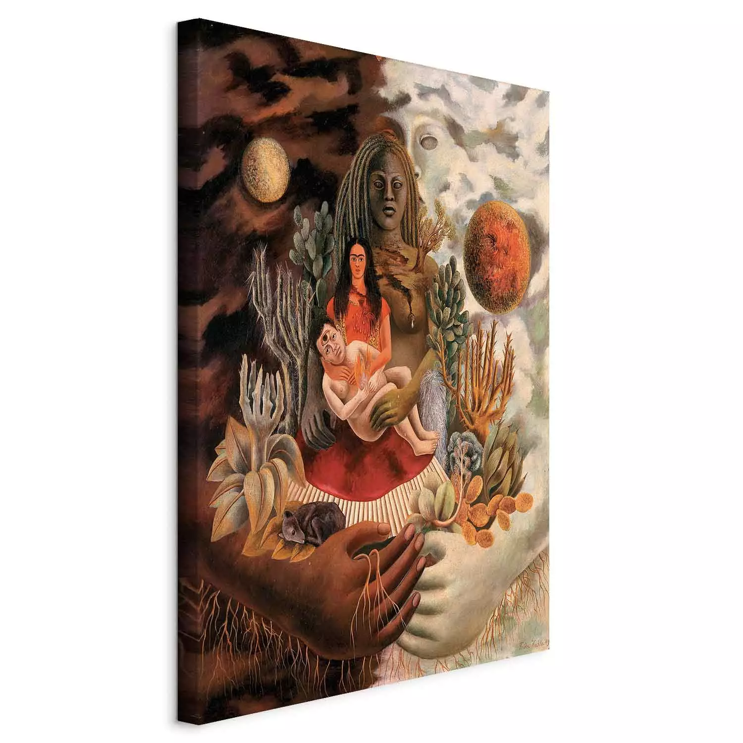 Reproduction Painting Frida Kahlo - The Love Embrace of the Universe, the Earth (Mexico), Myself, Diego and Señor Xólotl