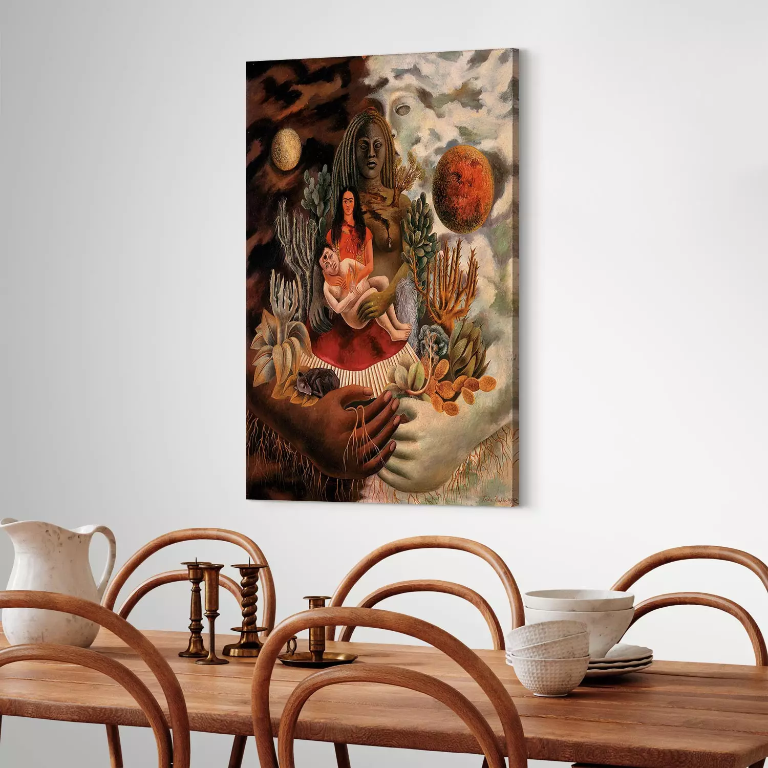 Reproduction Painting Frida Kahlo - The Love Embrace of the Universe, the Earth (Mexico), Myself, Diego and Señor Xólotl