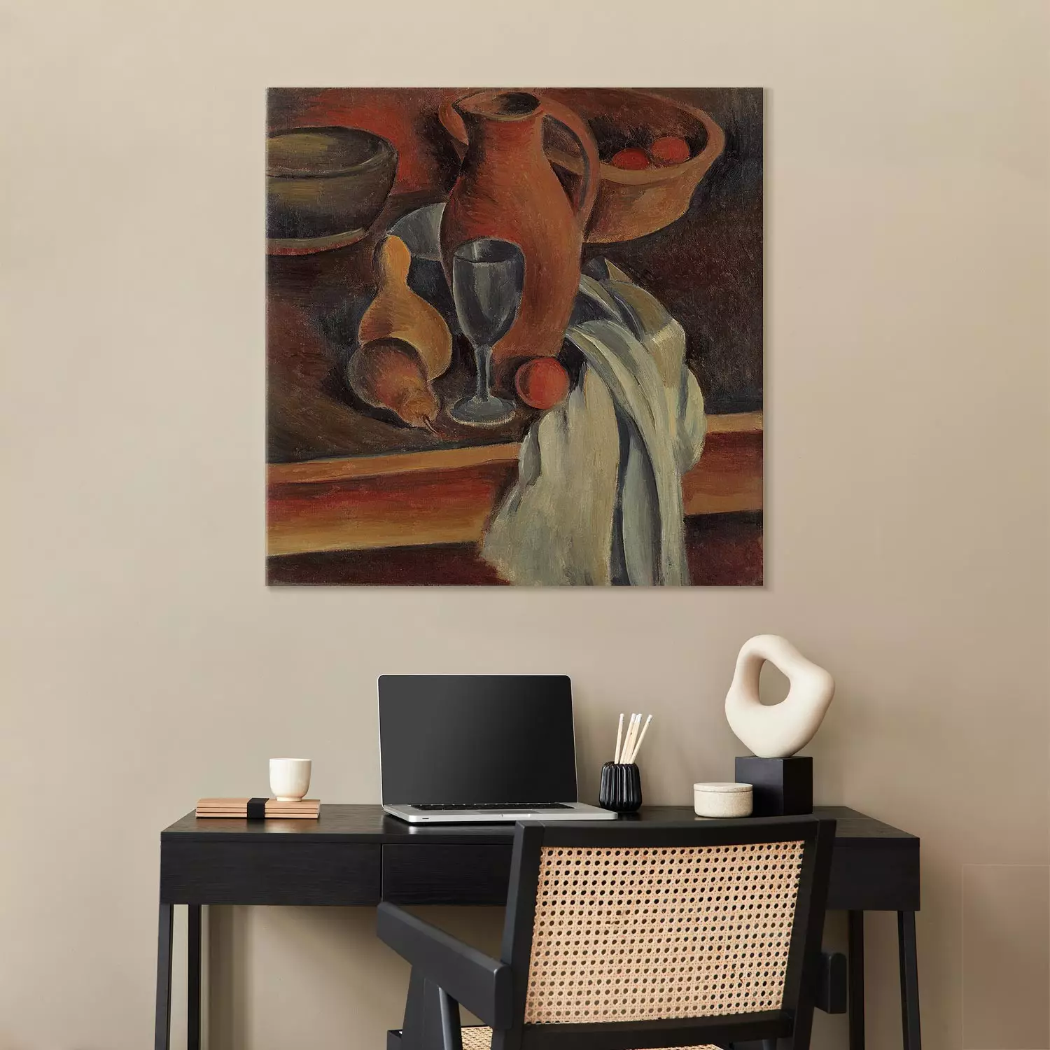 Art Reproduction André Derain - Still Life with Earthenware Jug, White Napkin and Fruit