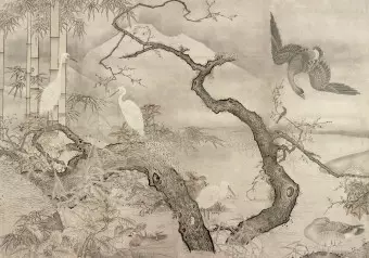 Wall Mural Sesshū Tōyō - Birds and flowers of the four seasons Wallpaper Cropper