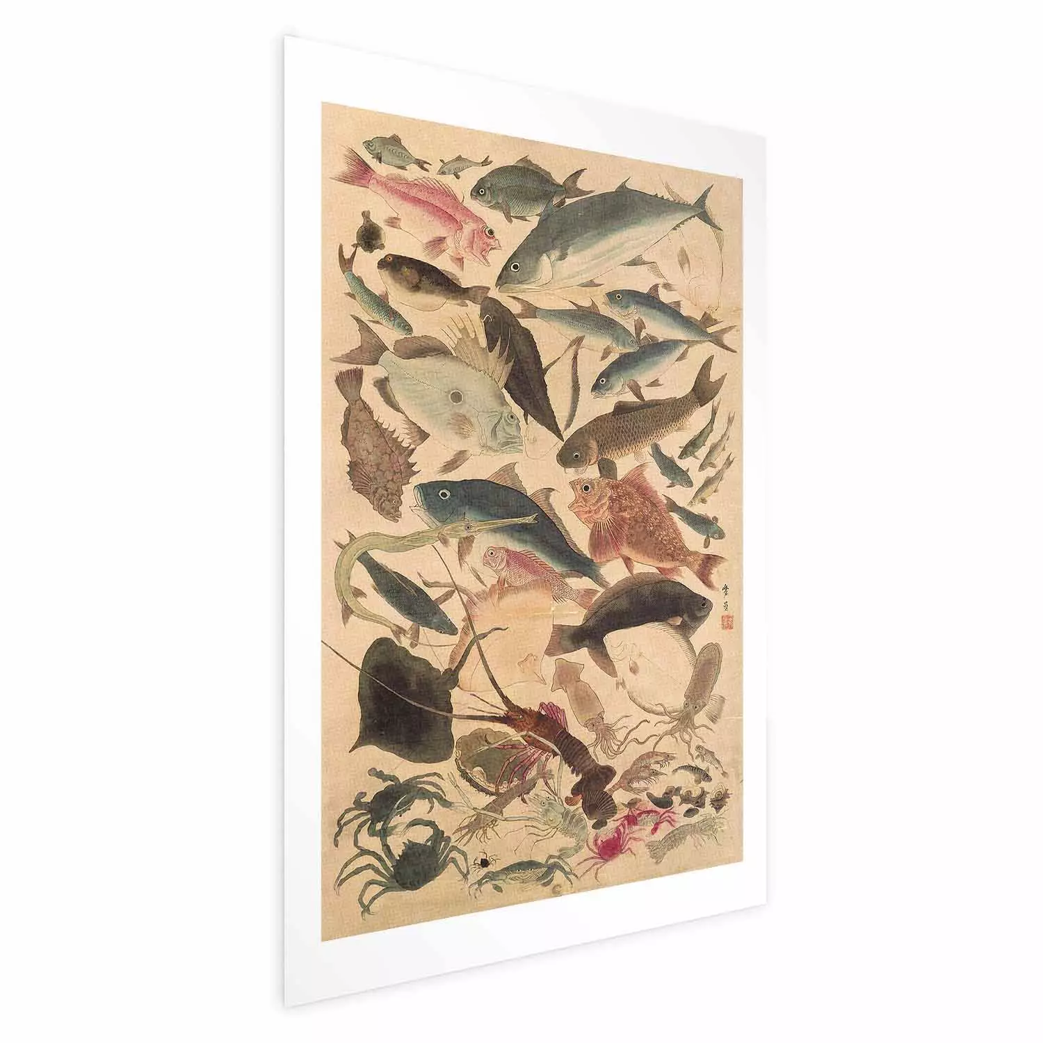 Poster Utagawa Yoshikazu - Eighty-eight Fishes