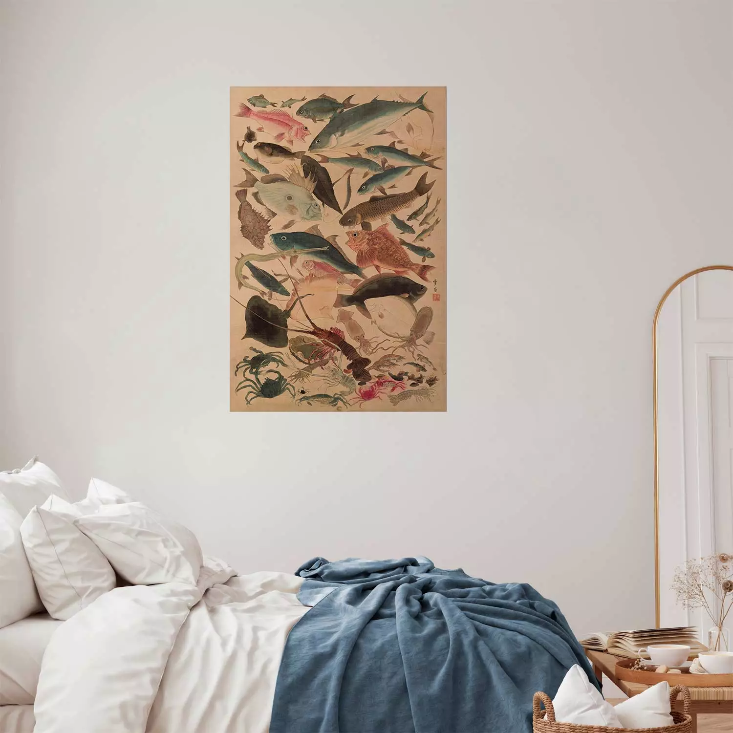Poster Utagawa Yoshikazu - Eighty-eight Fishes