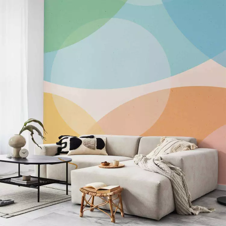  Pastel Reflections – overlapping light circles in a calm, delicate color palette