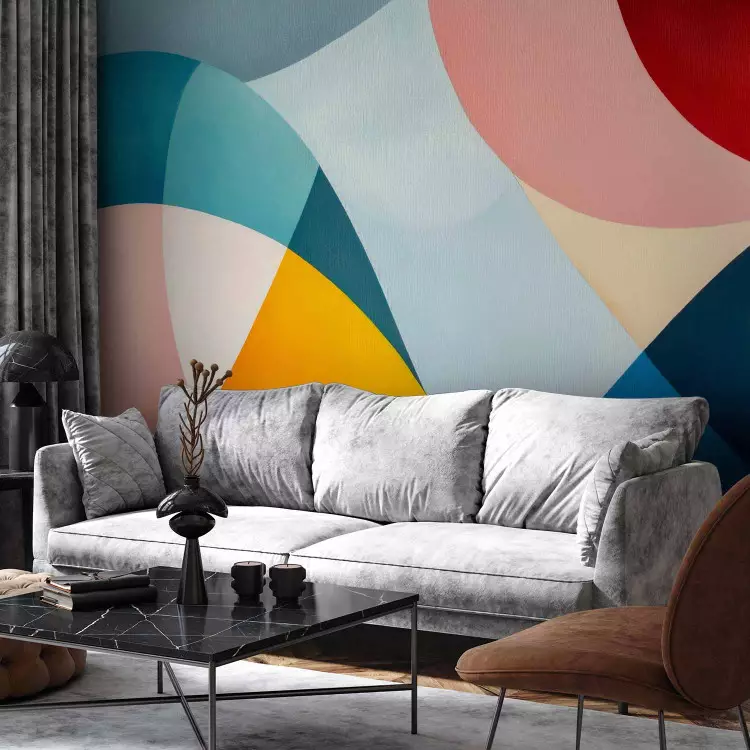 Dynamic Arches - multicolored abstraction with overlapping shapes