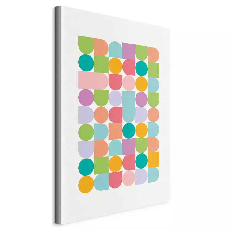 Color Code - arrangement of geometric figures in pastel colors