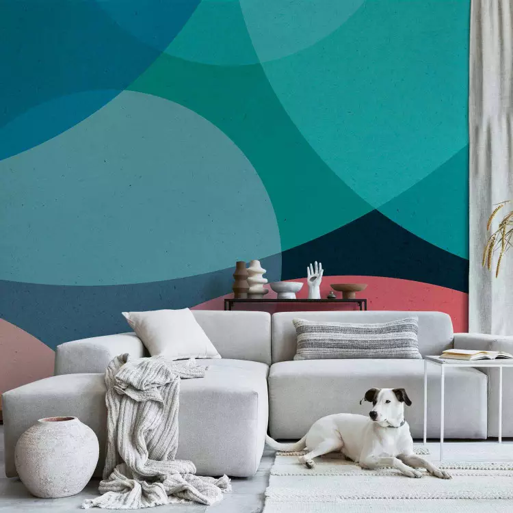 Color Intersections - abstract circles in pastel and vibrant shades