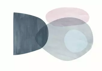 Wall Mural Interpenetrating Forms - pastel shapes with a transparency effect Wallpaper Cropper